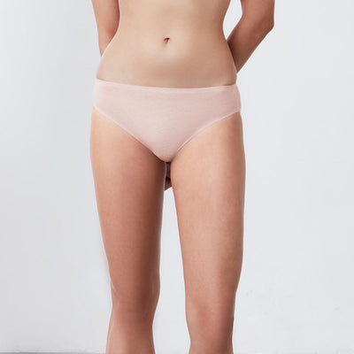 Organic Cotton Bikini Panty Panty Her Own Words Pink Melange S 