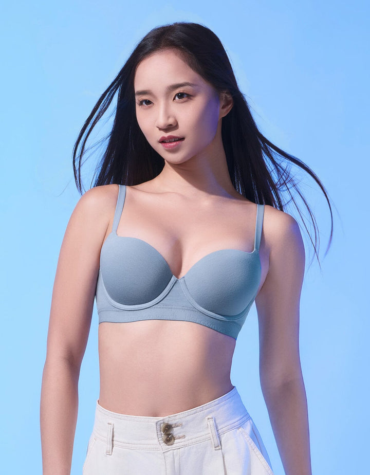 COTTON REmarshmallowPad™ & REherbafoam™ Balconette Light Push Up Bra Bra Her own words 