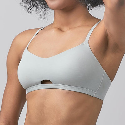 Sustainable REherbafoam™ Removable-Pad Bralette Bra Her Own Words Light Stone XS 