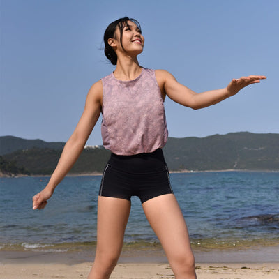 Aqua High-Waist UV Protection Shorts Shorts Her own words SPORTS 