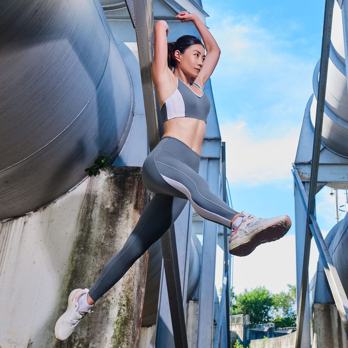 Float Mid-Waist REsiltech™ Waistband UV Protection Full Length Sports Leggings Leggings Her own words SPORTS 