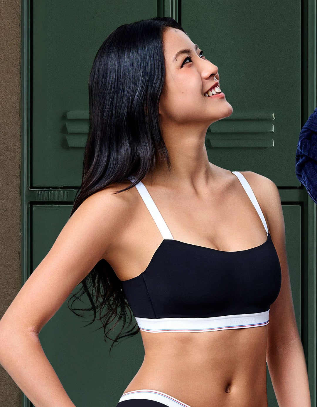 AIRY Cooling Breathable Logo Contrast Soft Touch Bandeau Bra Top Bra Her own words 