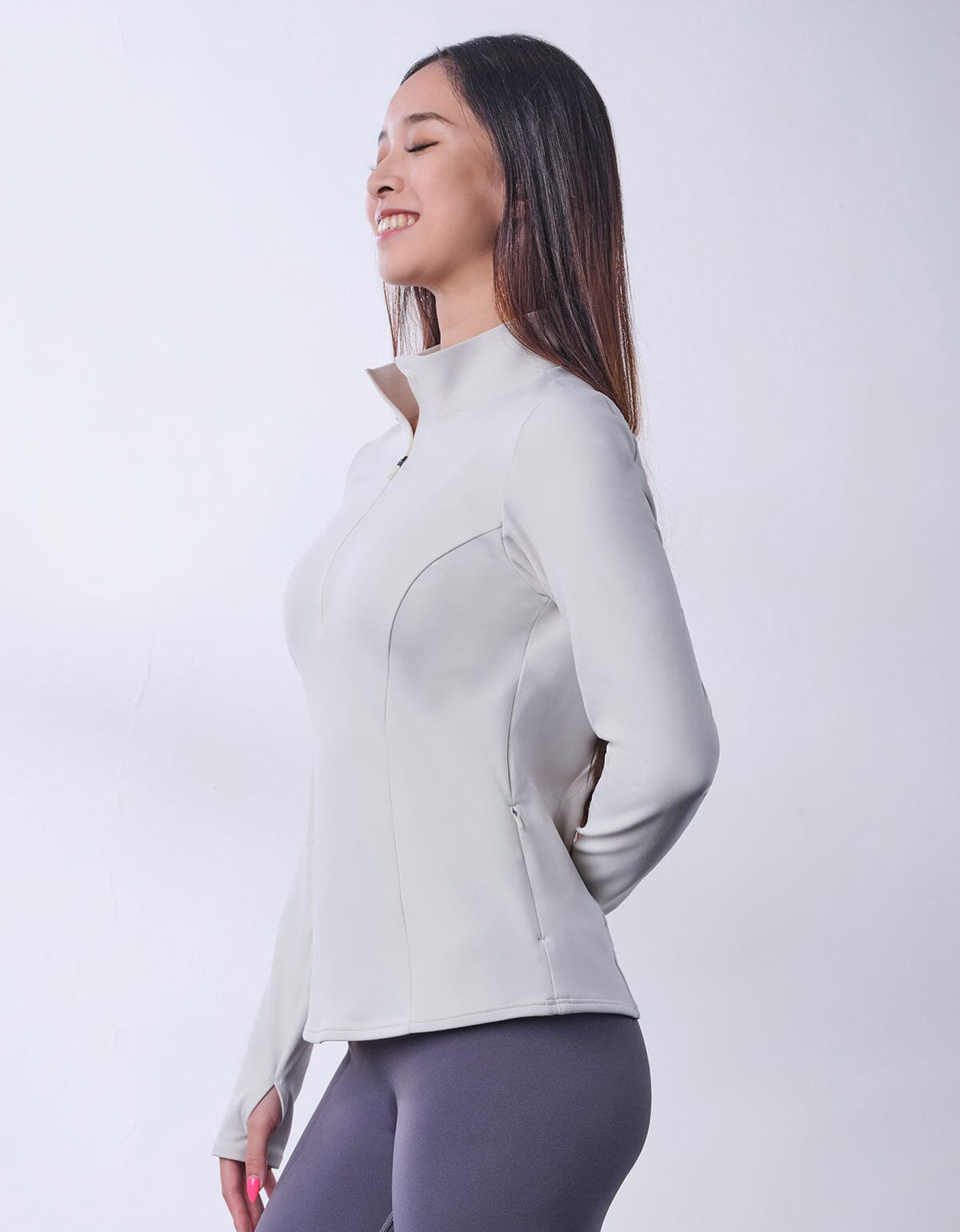 Warm Touch Slim Fit Long Sleeve Half Zip-Up Top – Her own words
