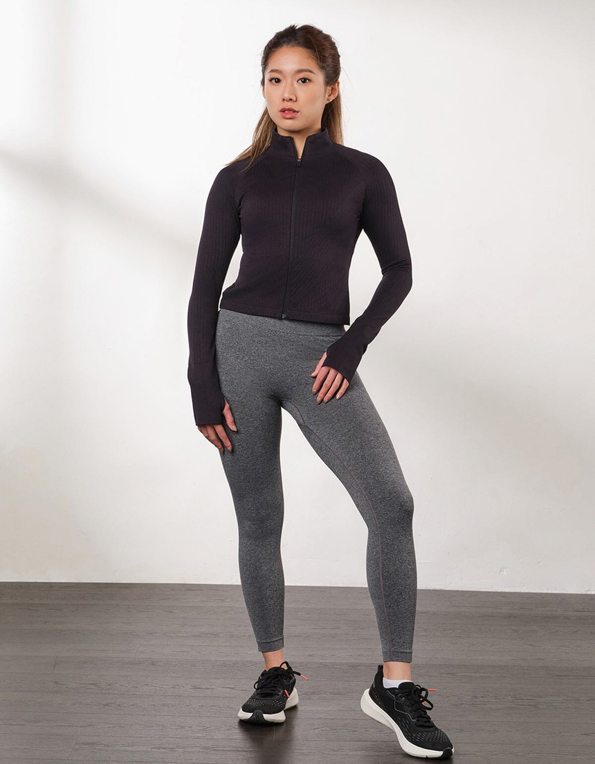 SUSTAINABLE Seamless Knit Slim Fit Crop Jacket Tops Her own words SPORTS