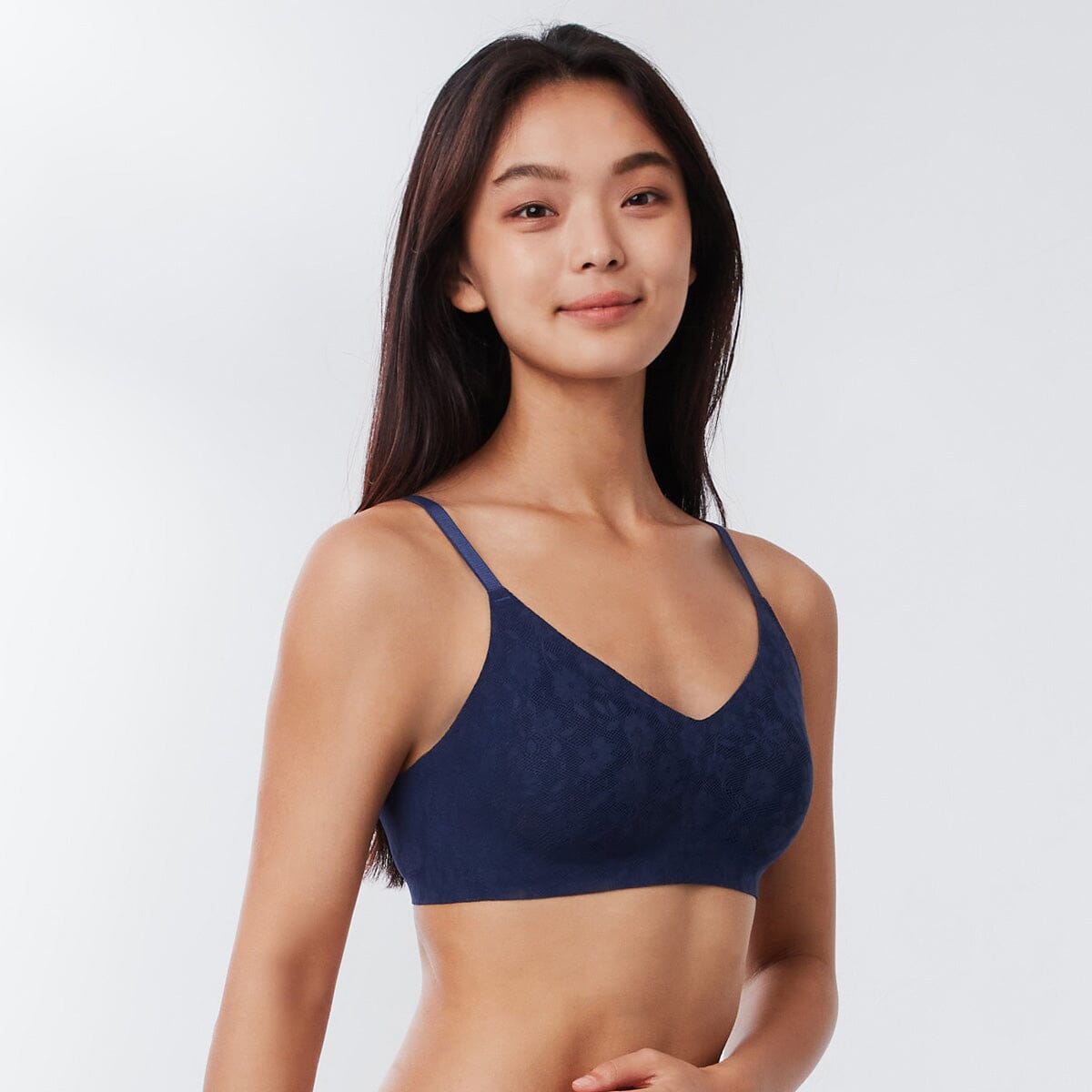 Invisible Lightmesh REextraSkin™ W-Shape support Bralette Bra Her Own Words New Peacoat XS 