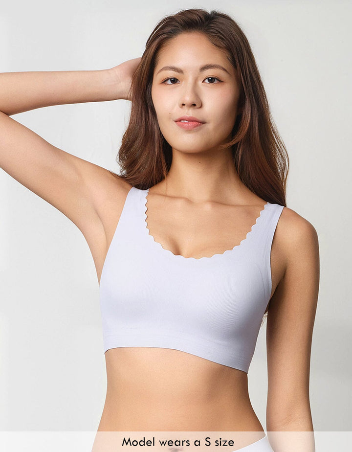 AIRY Ribbed AirFlow 4-in-1 Patented Breathable Light Push Up Bra Top Bra Her own words 