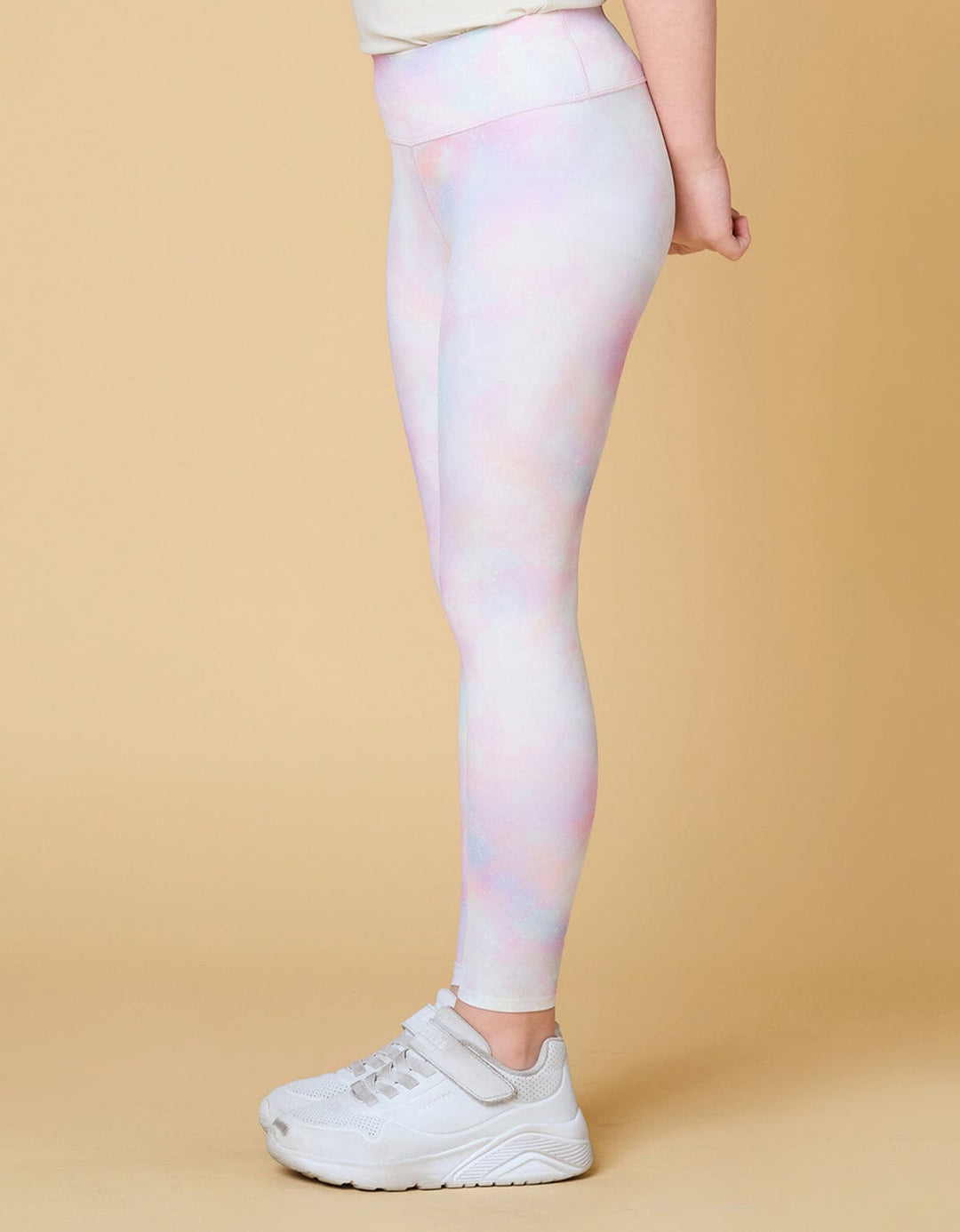 Kids Medium Waist UV Protection Cool Touch Ankle Leggings Leggings Her own words SPORTS Galaxy Print 110 
