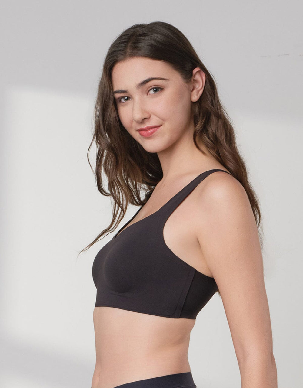 SOLUTION Max Free W-support Light Push Up Bra Top Bra Her own words Black S 