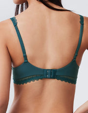 STYLIST Airy Plunge Push Up Lace Bra Bra Her own words Deep Hydro Teal 70A