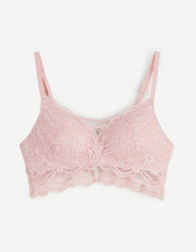 STYLIST Airy REmatrixpad™ & REextraSkin™ Non Wired Lace Bra Bra Her own words Silver Pink 70A