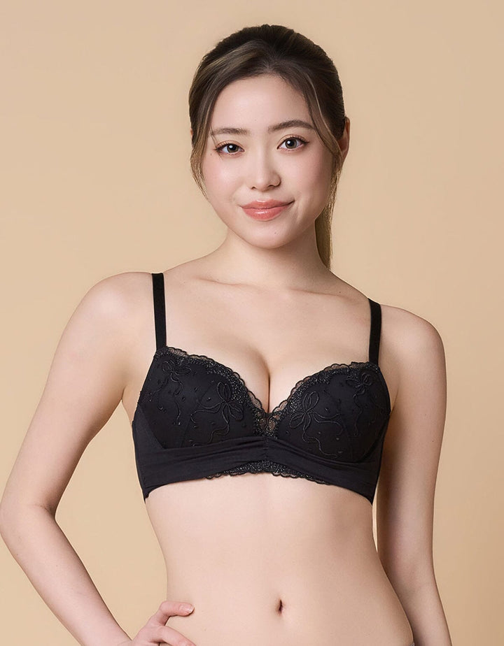 STYLIST Ti-wire Soft Touch Medium Push Up Lace Bra Bra Her own words 