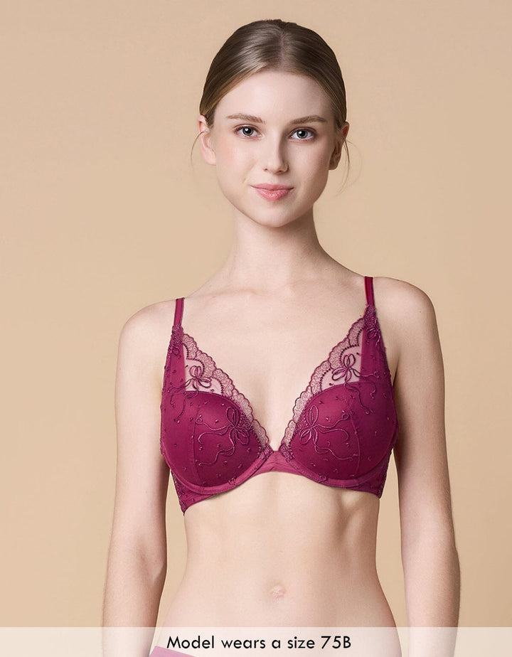STYLIST Soft Touch Plunge Lightly Lined Lace Bra Bra Her own words 