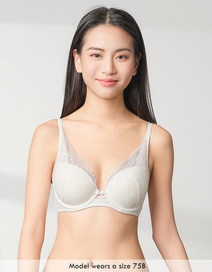 STYLIST Soft Touch Deep V Push Up Lace Bra Bra Her own words 