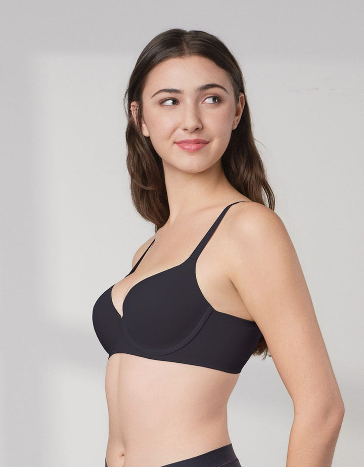 SOLUTION Full Coverage Lightly Lined Bra Bra Her own words Black 70C 