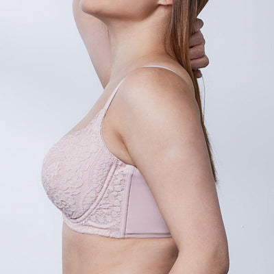 Solution Butterfly Lightly Lined Lace Bra Bra Her Own Words Pink Whip 75D 