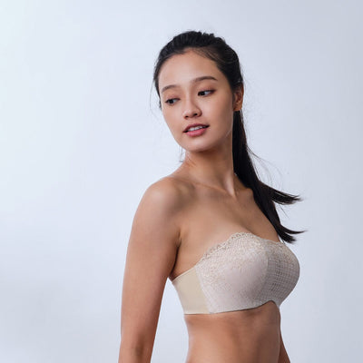 Sustainable REherbafoam™ Strapless Push Up Lace Bra Bra Her Own Words 