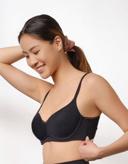 SOLUTION Max Free Soft Wire Lightly Lined Bra Bra Her own words Black 75B