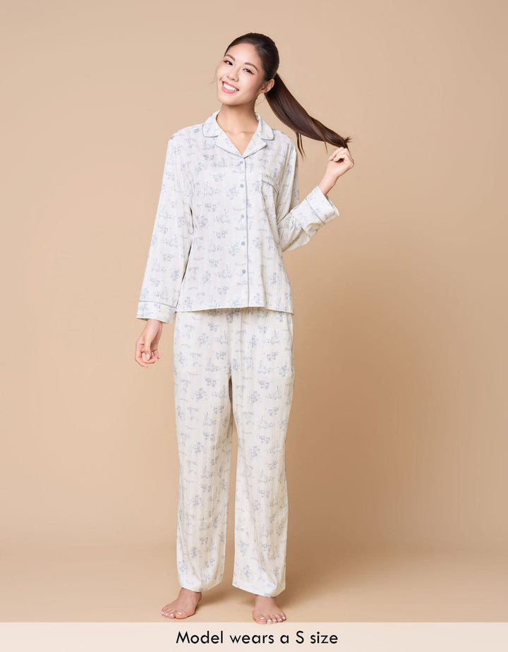 Jacquard Woven Satin Pajamas Set Homewear Her own words 