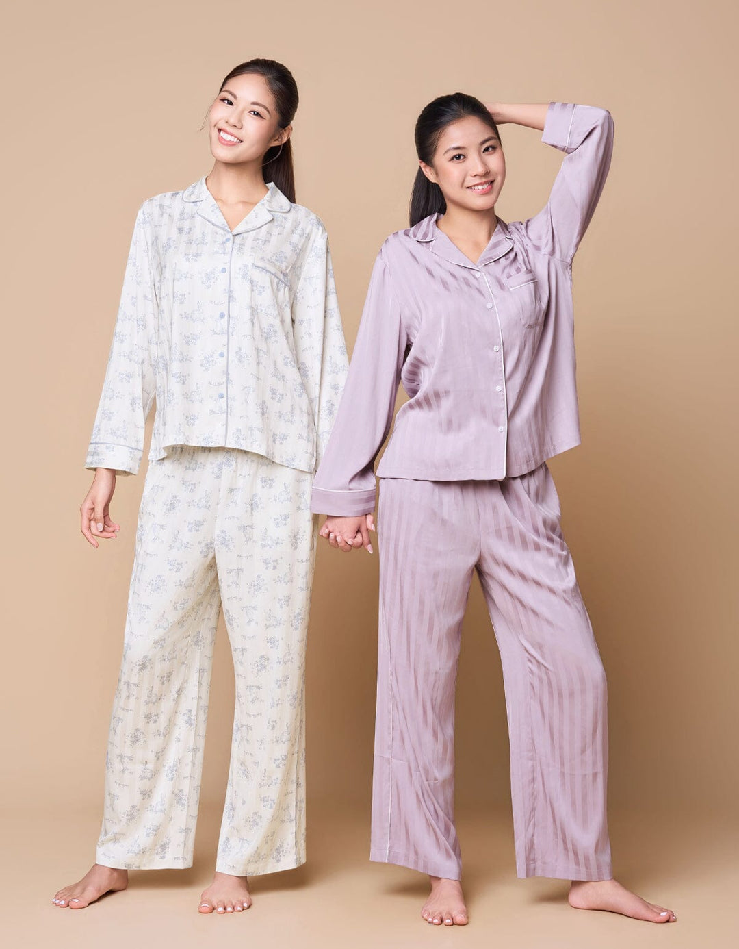 Jacquard Woven Satin Pajamas Set Homewear Her own words 