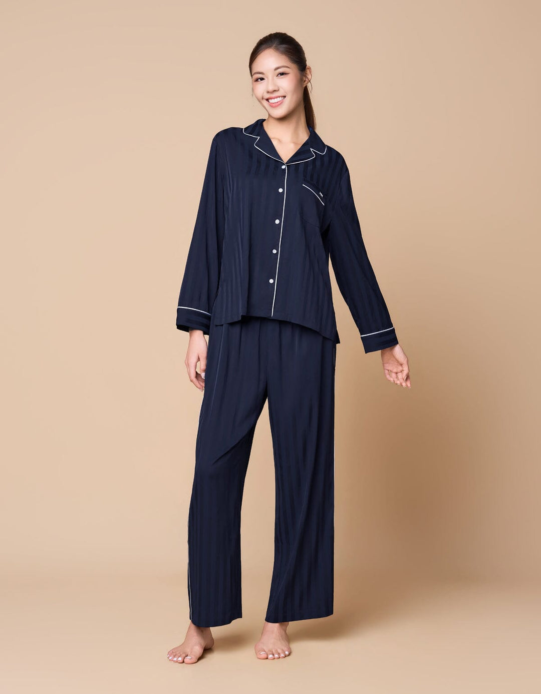 Jacquard Woven Satin Pajamas Set Homewear Her own words 