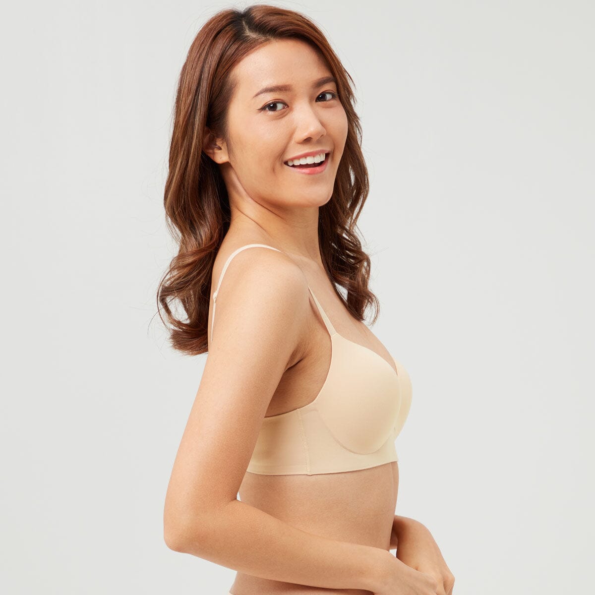 Signature W-Shape support Non wired Push Up Bra Bra Her Own Words New Nude 70A 