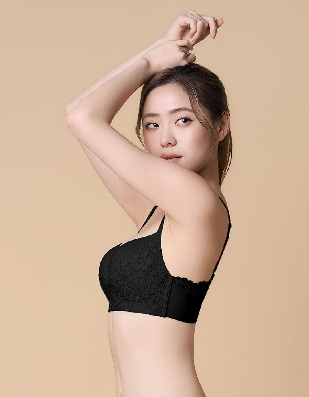 STYLIST W-Shape Support Non Wired Push Up Bra Bra Her own words Black 70A 