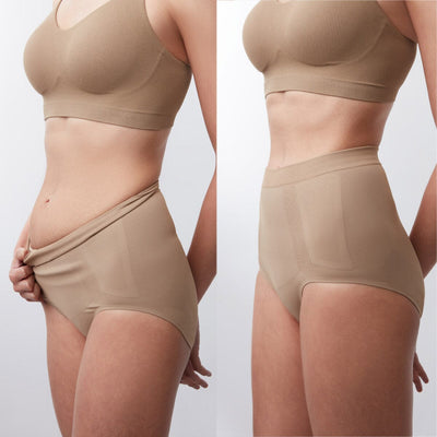 Sustainable Seamless Knit Light Control High-Waist Brief Panty Panty Her own words SPORTS Desert S 