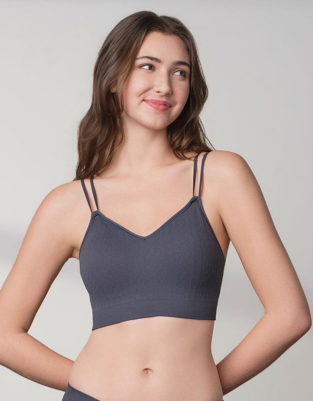 INVISIBLE Seamless Knit Triangle Bra Top Bra Her own words 