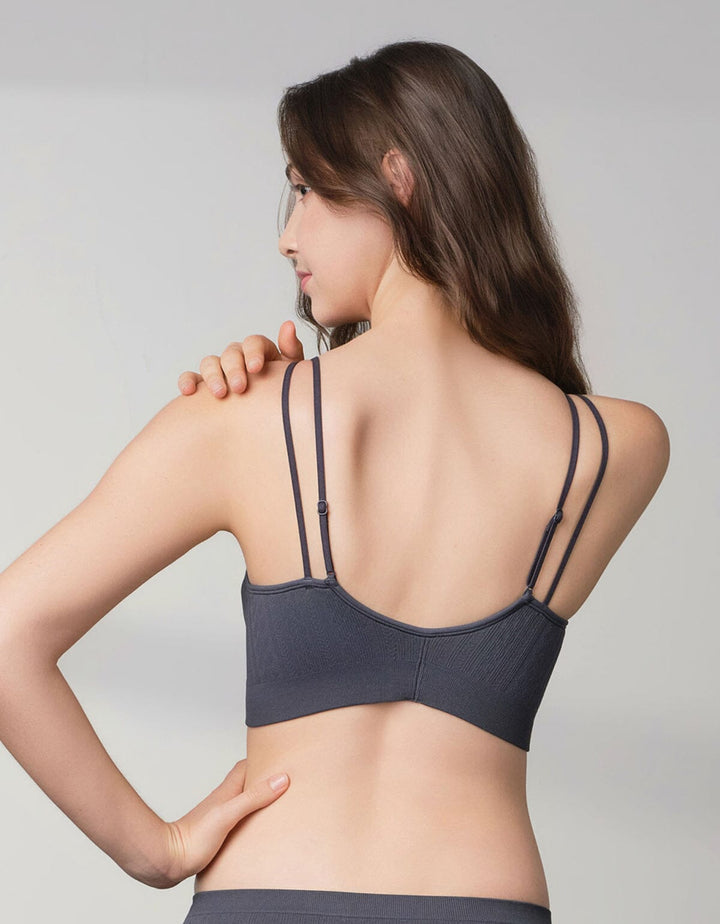 INVISIBLE Seamless Knit Triangle Bra Top Bra Her own words 