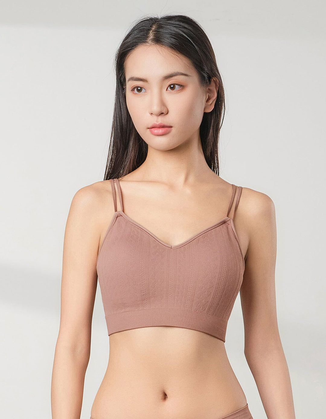 INVISIBLE Seamless Knit Triangle Bra Top Bra Her own words 