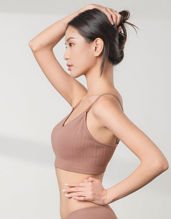 INVISIBLE Seamless Knit Triangle Bra Top Bra Her own words 