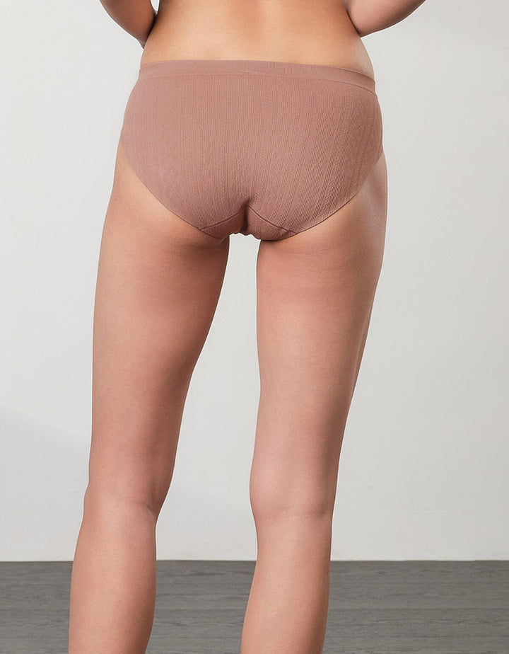 Seamless Knit Jacquard Bikini Panty Bikini Her own words Rose Mauve S 