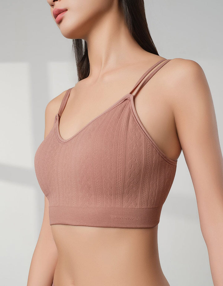 INVISIBLE Seamless Knit Triangle Bra Top Bra Her own words 