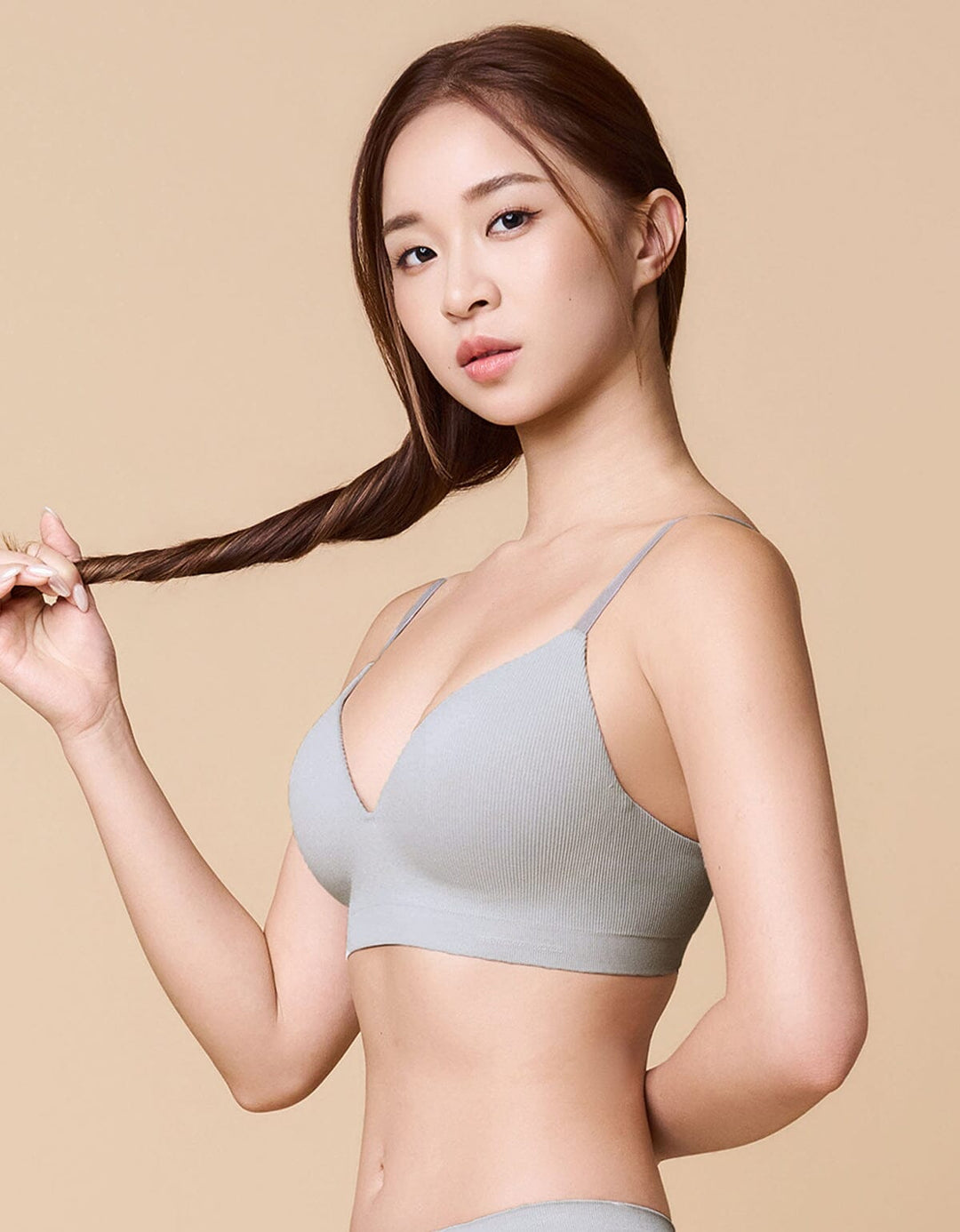 INVISIBLE Knit Rib Soft Touch Non Wired Bra