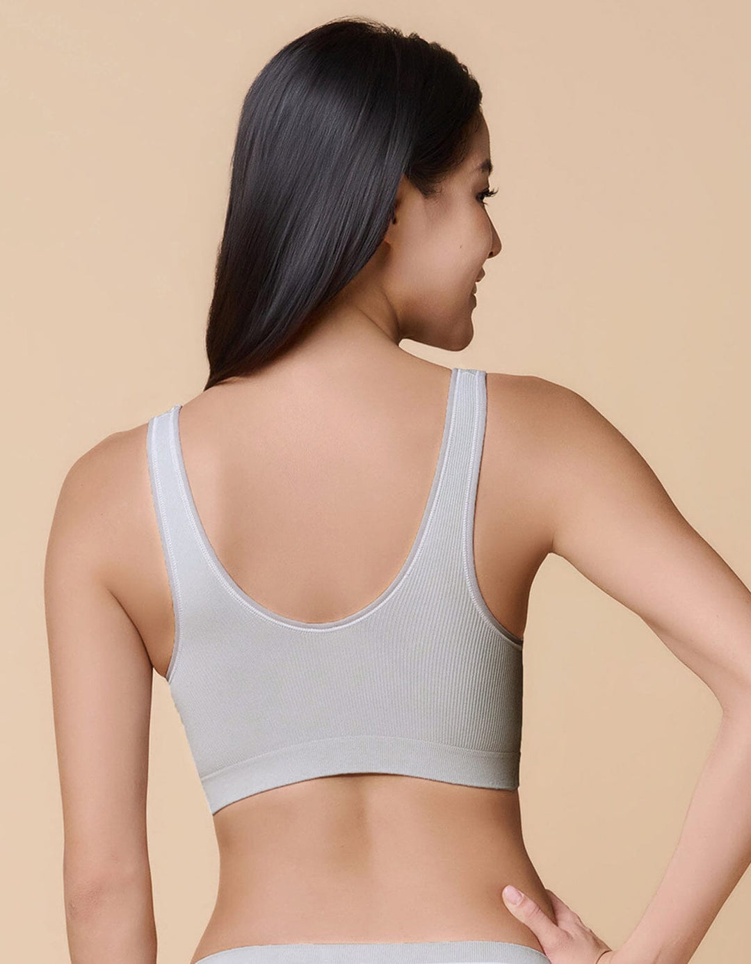 INVISIBLE Seamless Knit Rib Light Push Up Non-Wired Bra Bra Her own words 