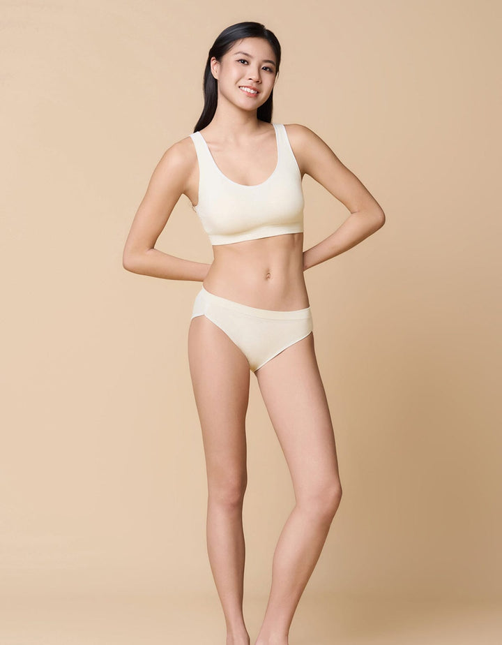 INVISIBLE Knit Rib Light Push Up Non Wired Bra Top Bra Her own words 