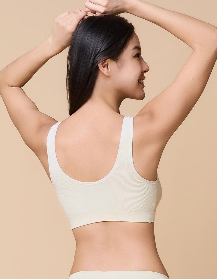 INVISIBLE Knit Rib Light Push Up Non Wired Bra Top Bra Her own words 