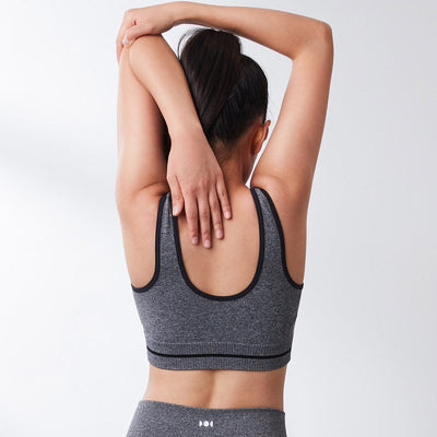 Sustainable Seamless Knit REherbafoam™ & REextraSkin™ Medium Impact Zip Front Sports Bra Sports Bra Her own words SPORTS 