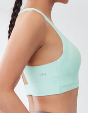 FREE ME V- Neck UV Protection Medium Impact Sports Bra Medium Impact Her own words SPORTS