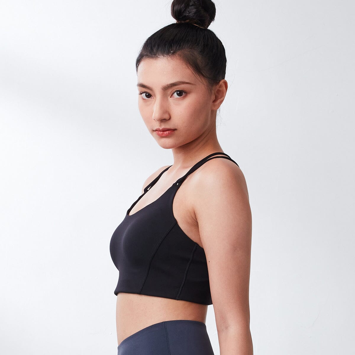 REextraSkin™ Low Impact Yoga Sports Bra Sports Bra Her own words SPORTS Black 70B 