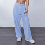 HOW-STAYDRY High Waist UV Protection Cool Touch Quick Dry Straight Leg Ankle pants Pants Her own words SPORTS Blue Fog S