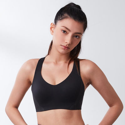 Sports Max High Impact Sports Bra Sports Bra Her own words SPORTS Black 70B 