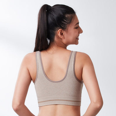 Sustainable Seamless Knit REherbafoam™ & REextraSkin™ Medium Impact Zip Front Sports Bra Sports Bra Her own words SPORTS 