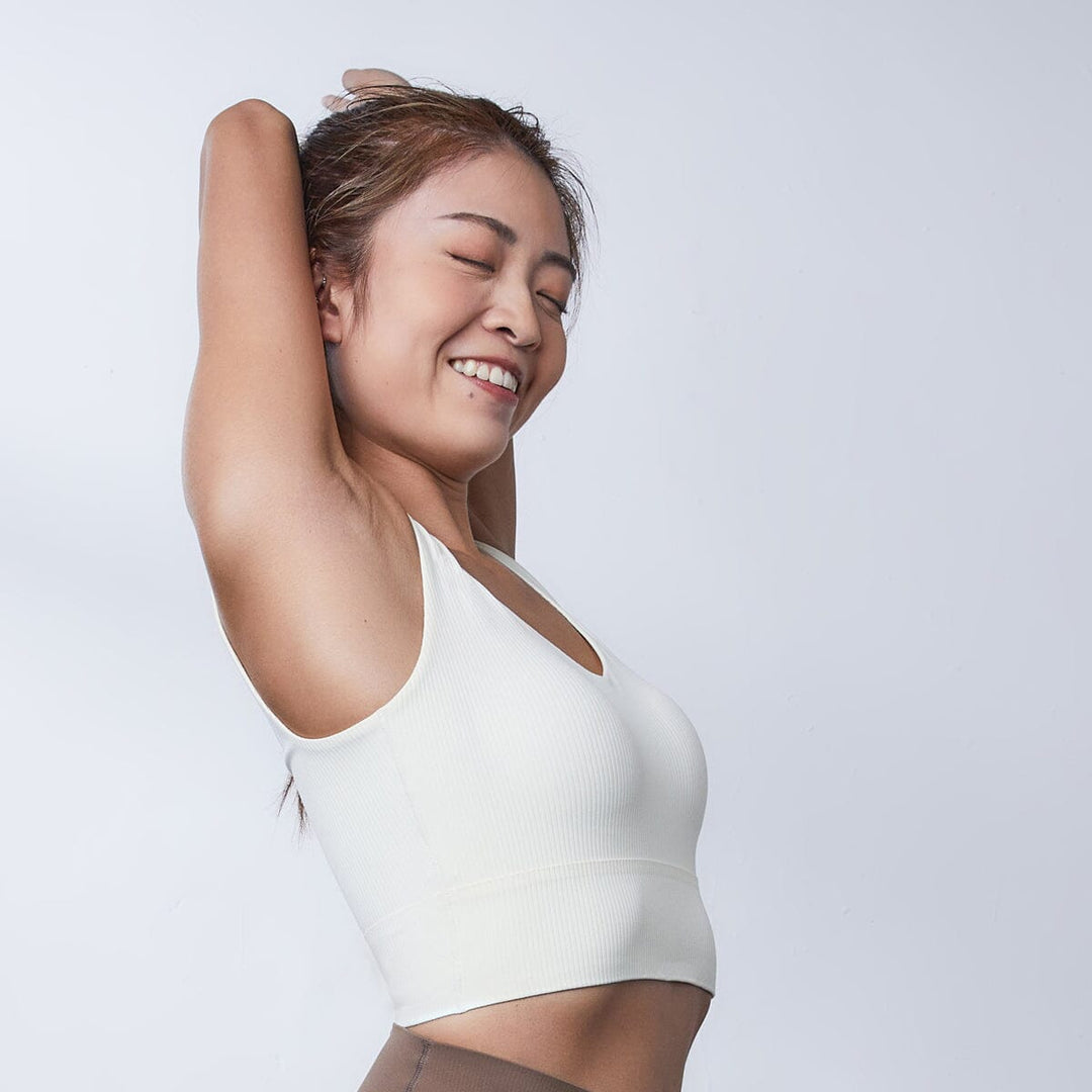 REextraSkin™ Medium Impact UV Protection Ribbed Yoga Longline Sports Bra Sports Bra Her own words SPORTS 