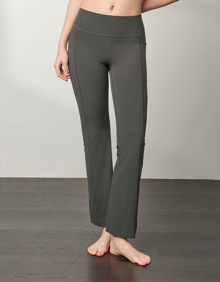 HOW-EFFORTLESS Medium Waist Kick Flare Ankle Leggings Flare Her own words SPORTS 