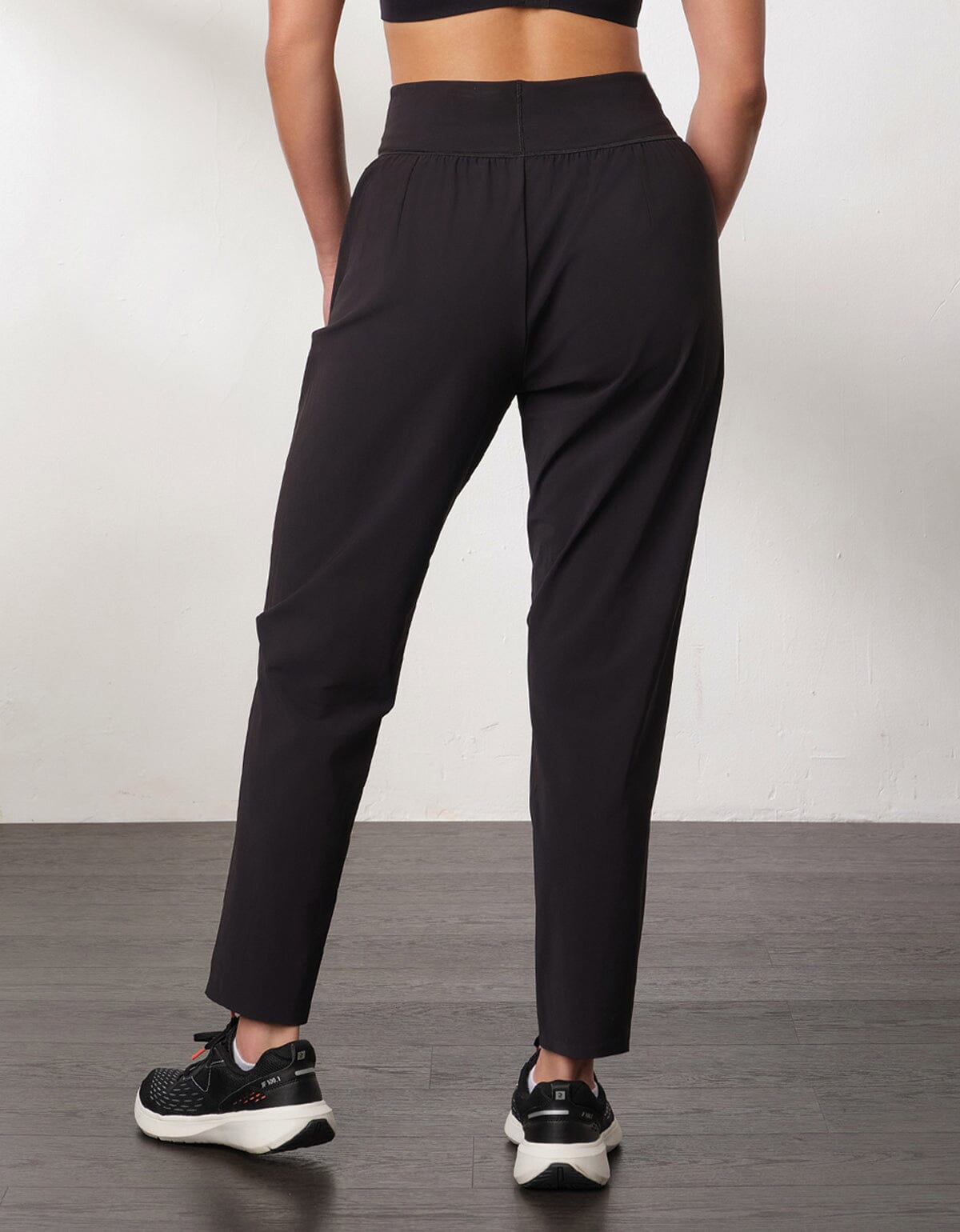 HOW- STAYDRY Mid-Waist Cool Touch Ankle Jogger Leggings Her own words SPORTS Black S 