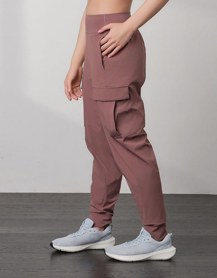 HOW-STAYDRY Mid Waist Full Length Quick Dry Cargo Jogger Jogger Her own words SPORTS 