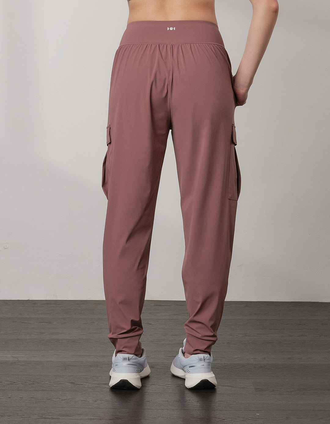 HOW-STAYDRY Mid Waist Full Length Quick Dry Cargo Jogger Jogger Her own words SPORTS Rose Taupe S 