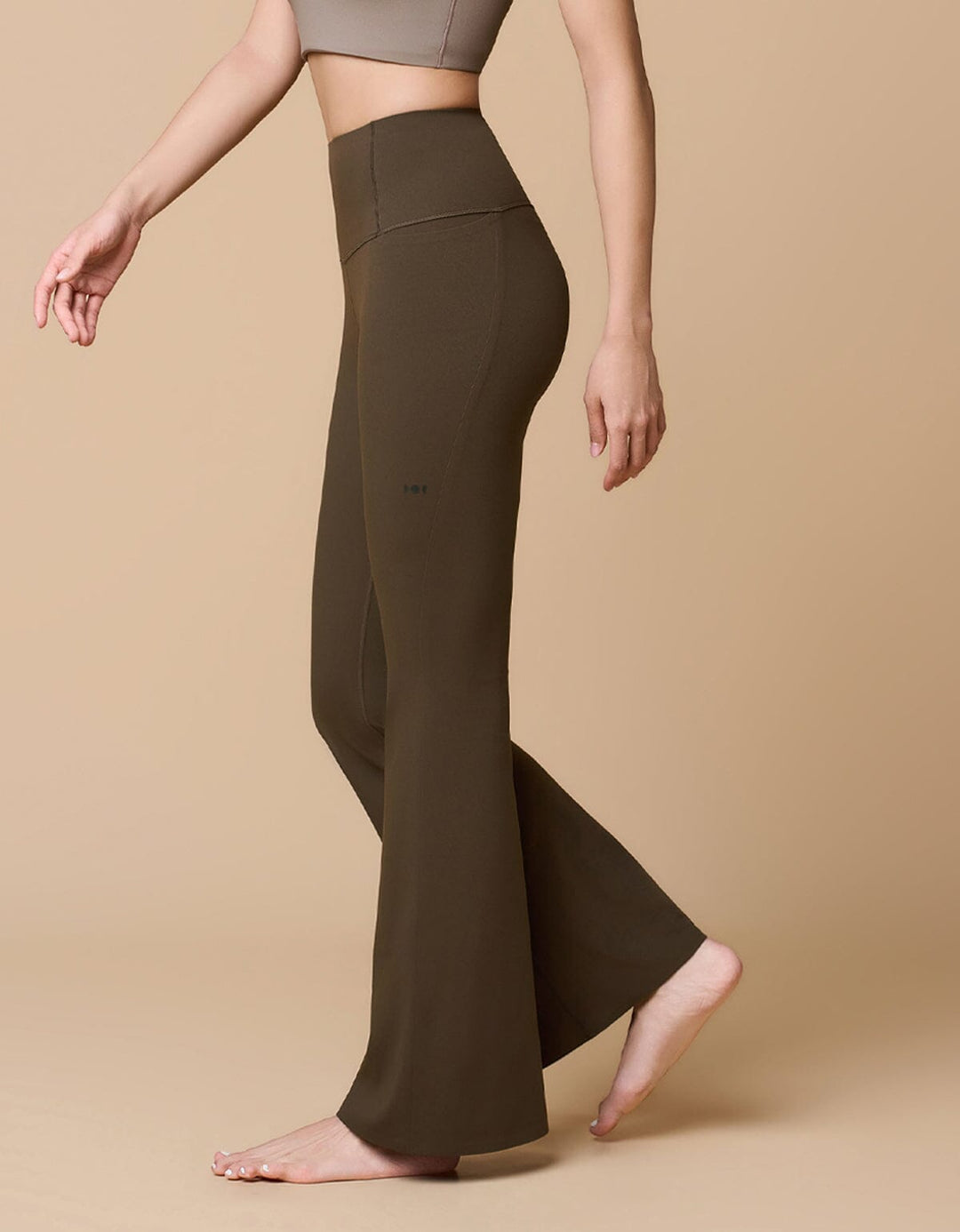 HOW-EFFORTLESS High Waist Kick Flare Full Length Leggings Leggings Her own words SPORTS 