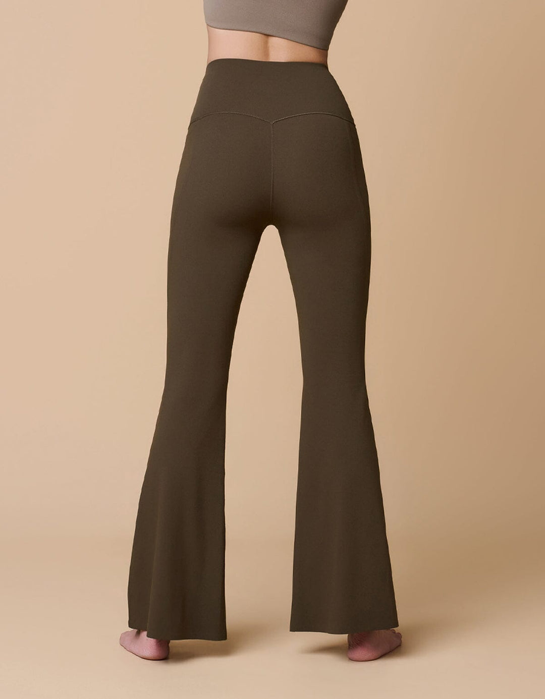 HOW-EFFORTLESS High Waist Kick Flare Full Length Leggings Leggings Her own words SPORTS 